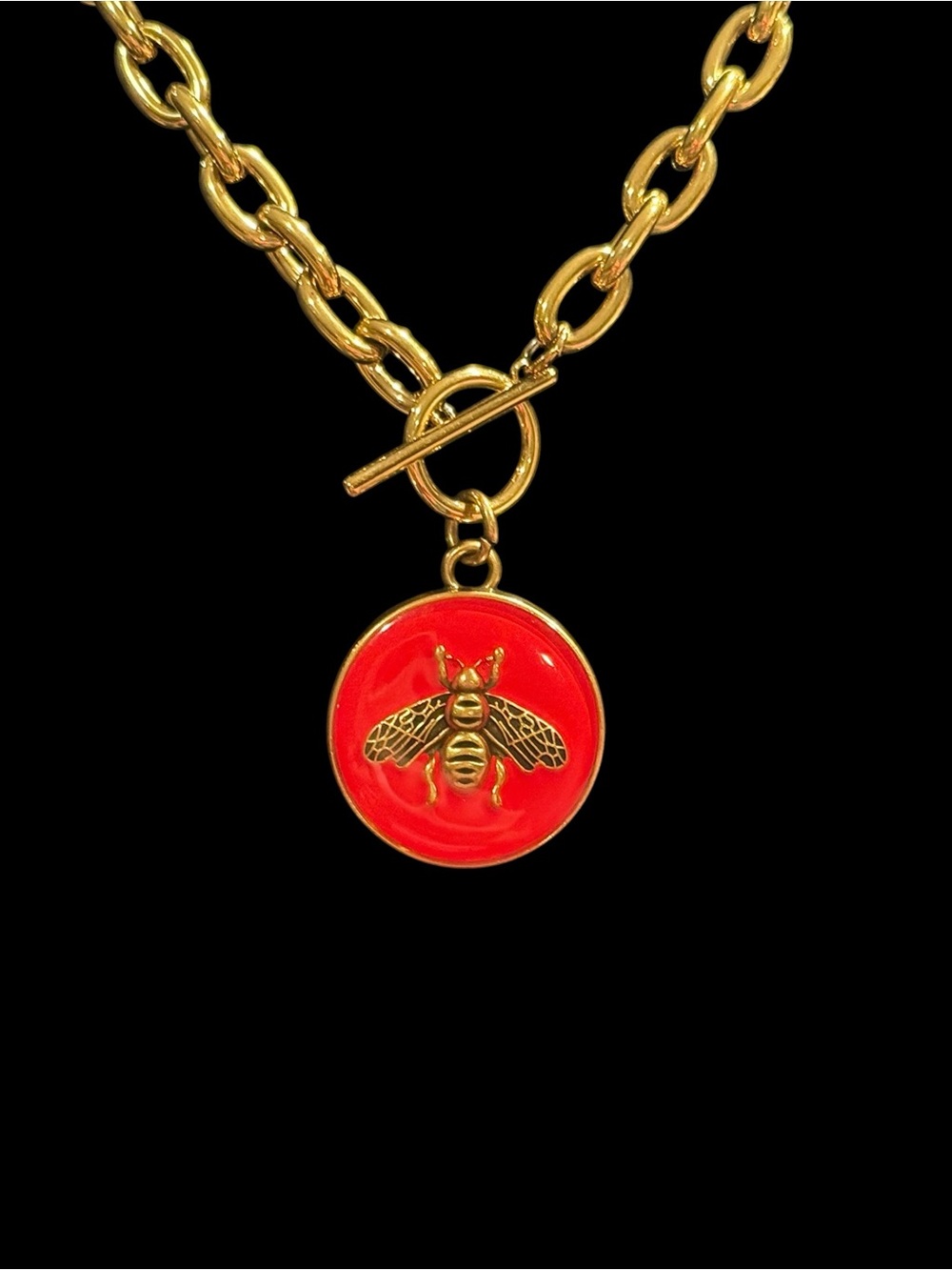 Upcycled Gucci Gold Bee Pendant